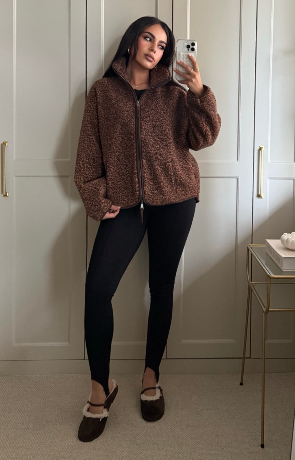 Amanda Teddy ceket-kahverengi