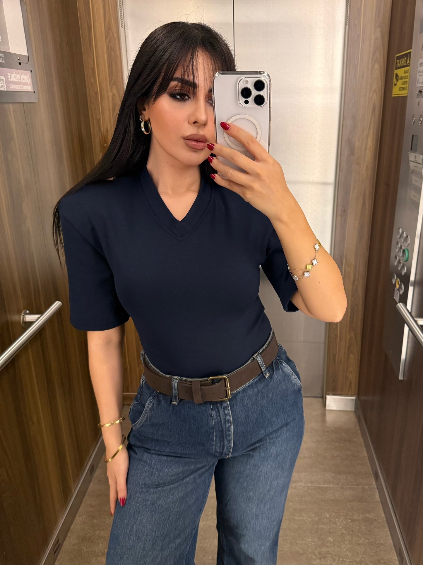 Vatkalı Bodysuit-Lacivert