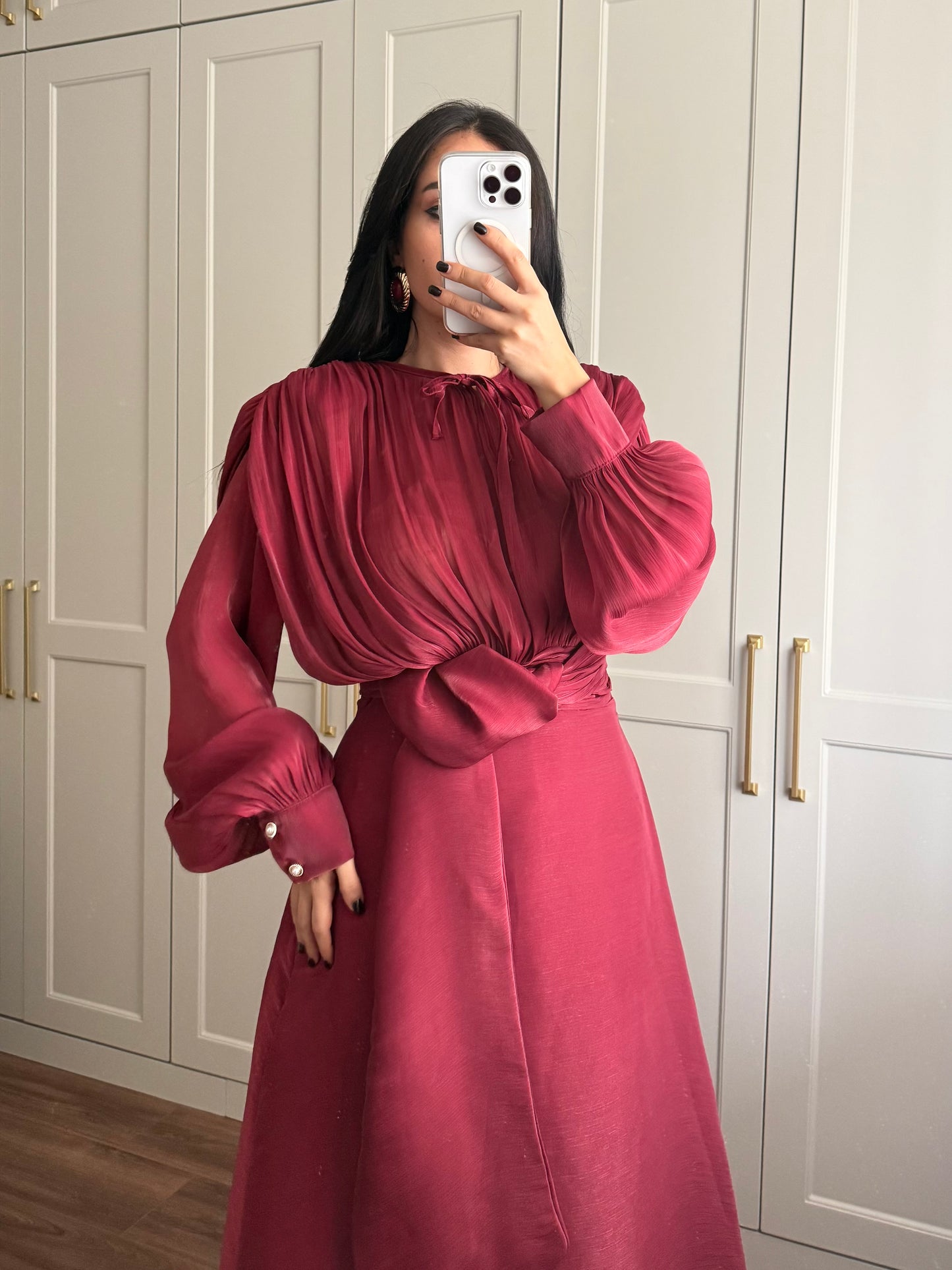 Aylin Prenses Elbisesi – Bordo