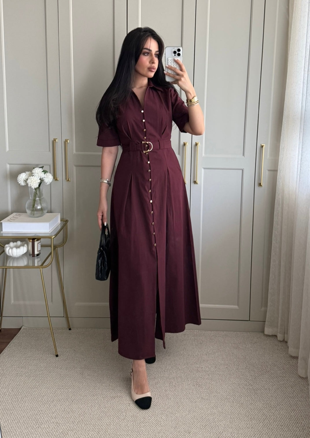Bahar Elbisesi - Bordo
