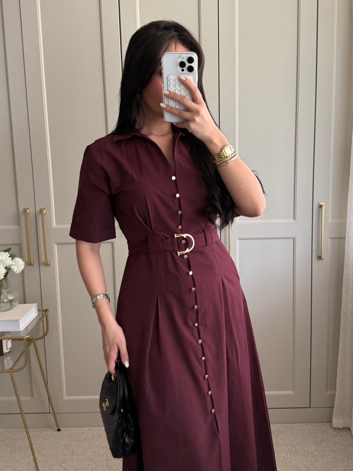 Bahar Elbisesi - Bordo