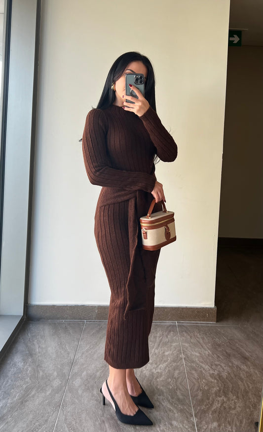 Gigi Kahverengi Elbise