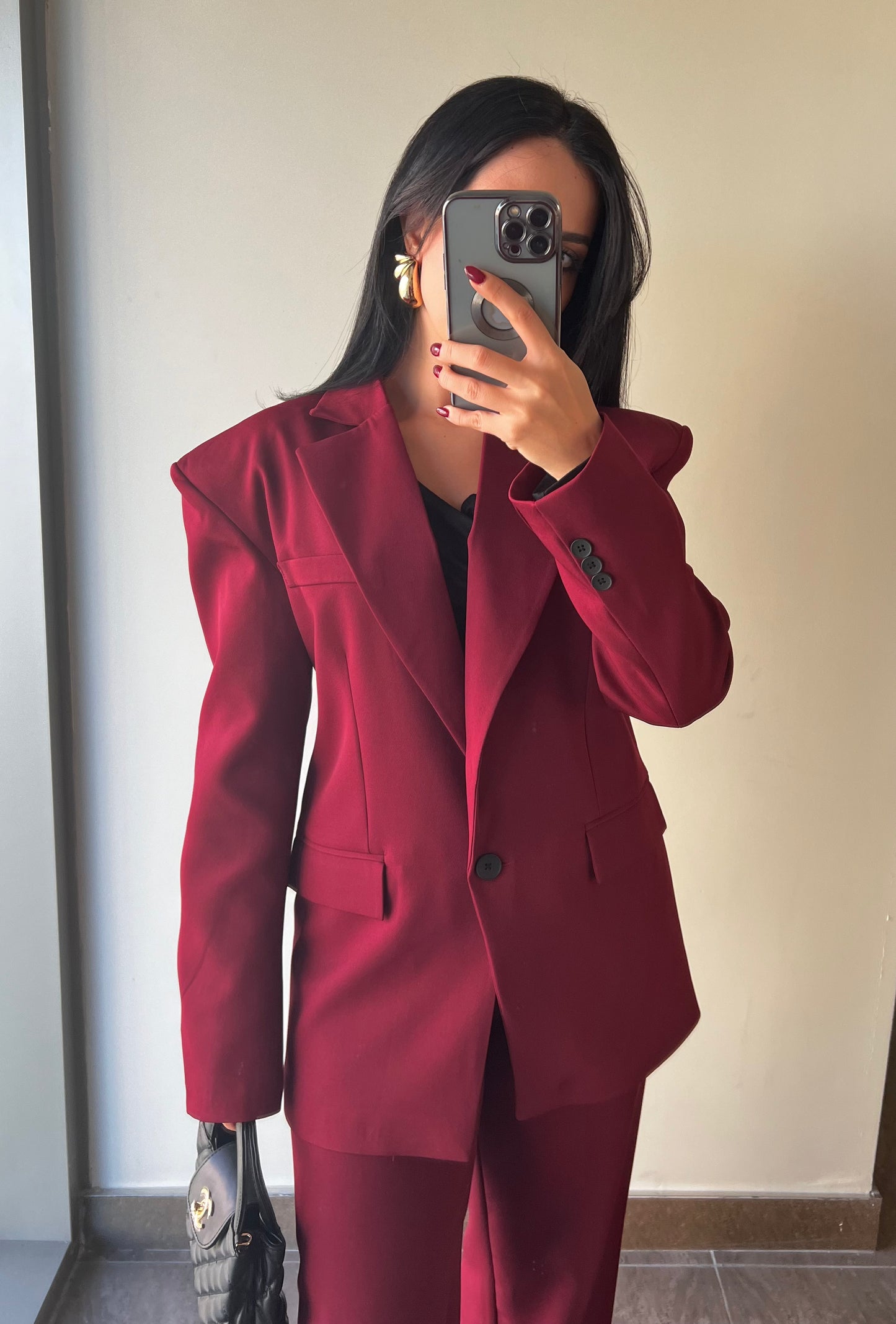 Azra Bordo Ceket Pantolon Takım