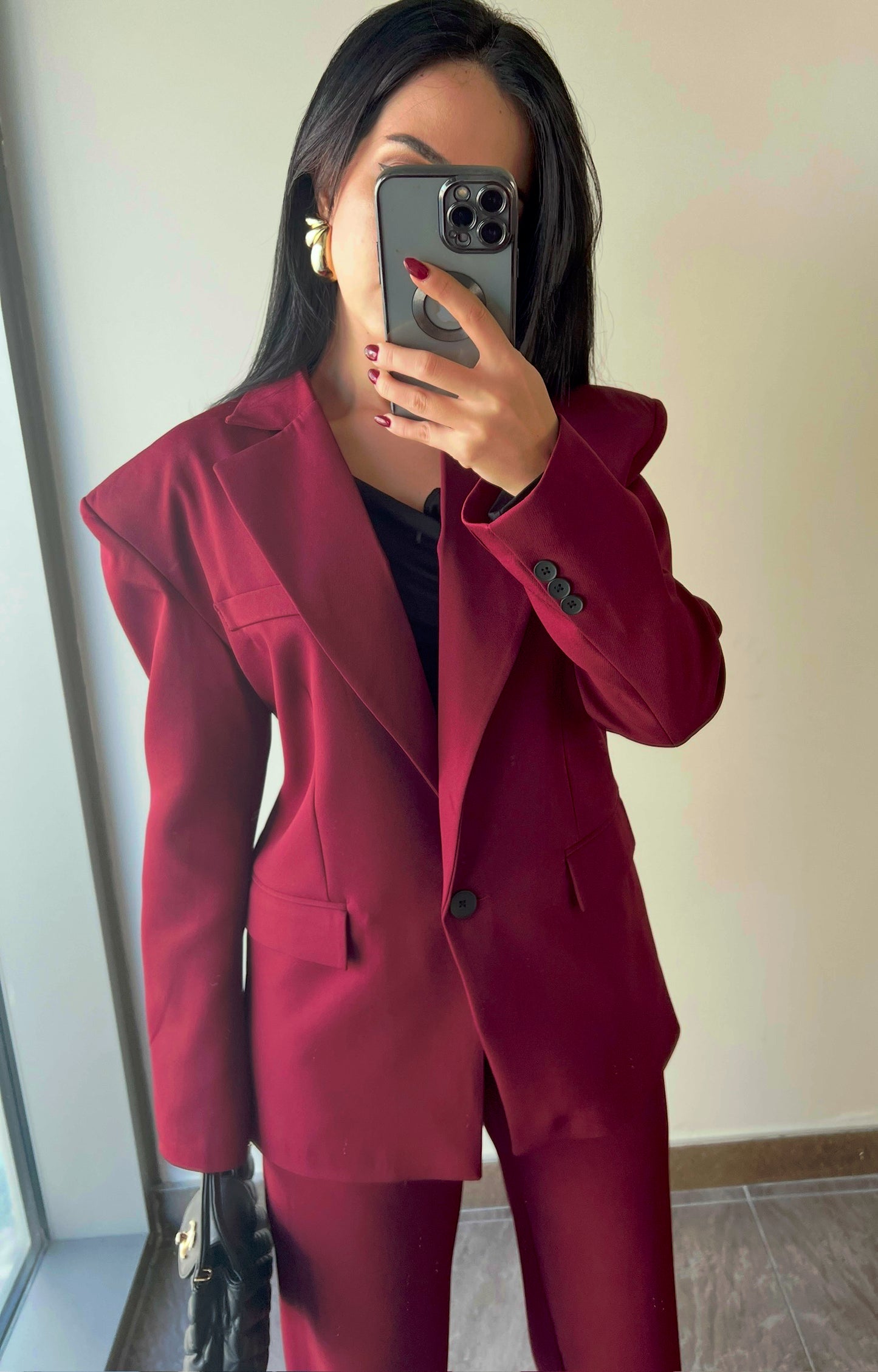 Azra Bordo Ceket Pantolon Takım