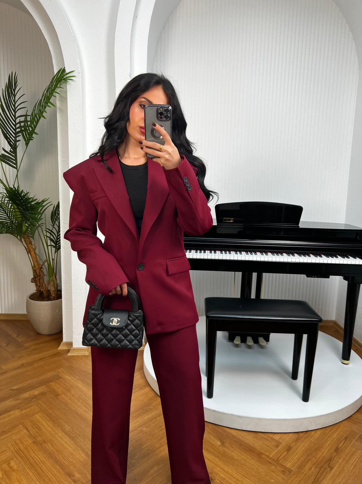 Azra Bordo Ceket Pantolon Takım