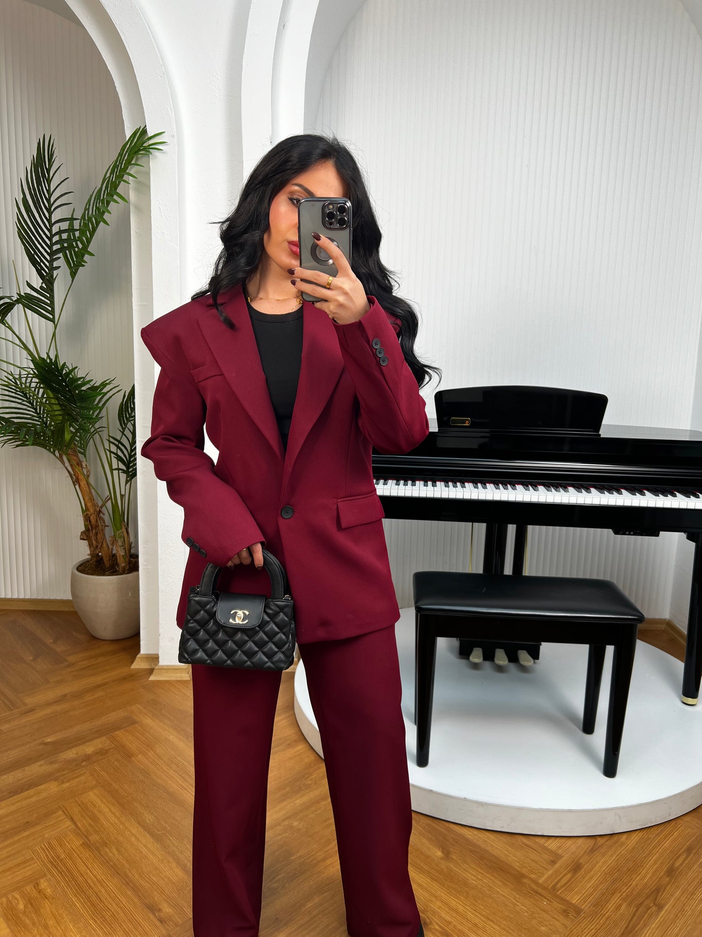 Azra Bordo Ceket Pantolon Takım