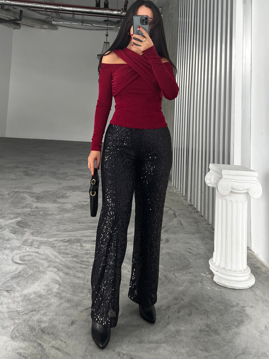 Bling Bling Siyah Pantolon